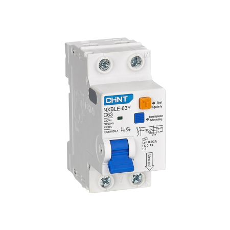 Protectie - Intrerupator diferential RCBO 10A 1P+N 30mA tip AC curba C pentru tablou electric