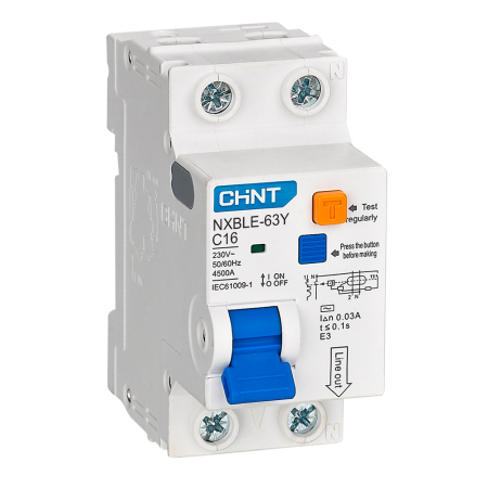 Protectie - Intrerupator diferential RCBO 16A 1P+N 30mA tip AC pentru tablou electric