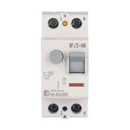 Protectie - Intrerupator diferential RCCB bipolar 40A 30mA tip AC pentru sina DIN