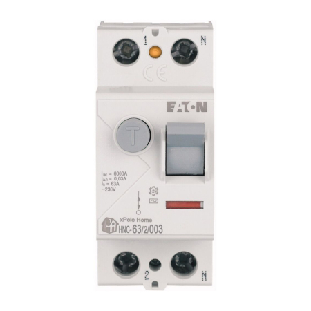 Protectie - Intrerupator diferential RCCB 2 poli 63 A 30 mA 6 kA pentru sina DIN