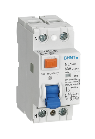 Protectie - Intrerupator diferential RCCB bipolar 40A 30mA tip AC 6kA pentru sina DIN