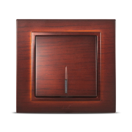 Intrerupator simplu cu LED 10A mahon pentru montaj incastrat [1]