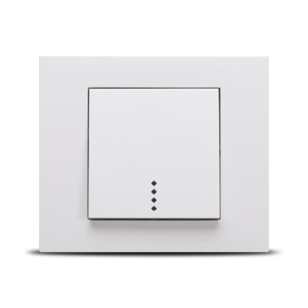 Aparataj - Intrerupator simplu cu LED Mina alb pentru montaj incastrat 10A 250V