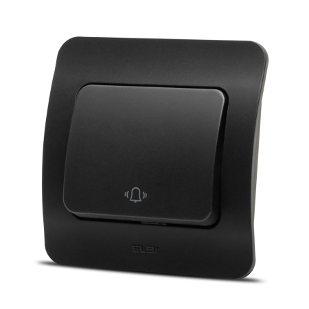 Intrerupator sonerie Jazz negru mat 10A pentru montaj incastrat [0]