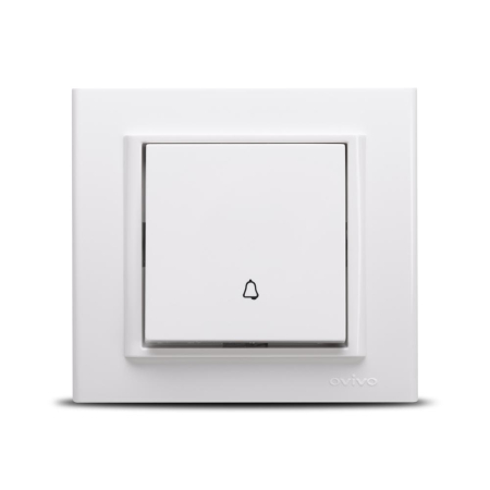 Aparataj - Intrerupator sonerie Mina alb pentru montaj incastrat