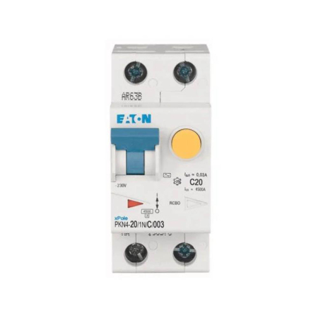 Protectie - Intreruptor diferential RCBO 1P+N 20A 30mA 6kA curba B pentru sina DIN