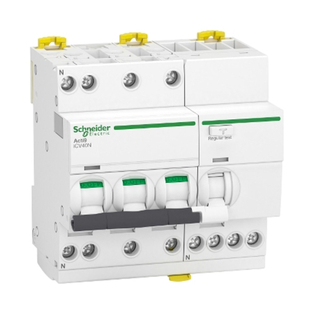 Protectie - Intreruptor diferential RCBO 3P+N 10A 30mA tip AC 6kA pentru sina DIN