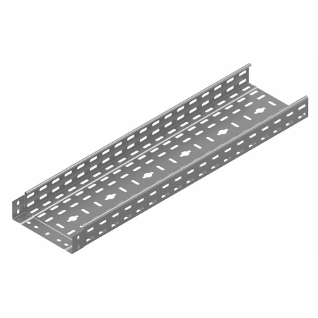 Jgheab metalic perforat premufat 600x60 mm pentru trasee de cabluri [0]