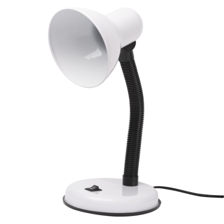 Surse de iluminat - Lampa de birou clasica alba cu dulie E27 pentru iluminat interior