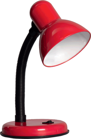 Surse de iluminat - Lampa de birou clasica rosie din metal cu dulie E27