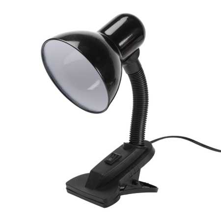 Lampa de birou neagra din metal cu clip si soclu E27 [0]