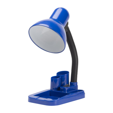 Surse de iluminat - Lampa de birou bleu din metal cu dulie E27 si putere maxima 40W