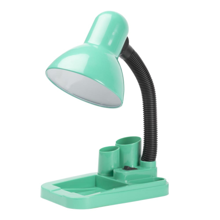 Surse de iluminat - Lampa de birou verde din metal cu dulie E27 si cablu