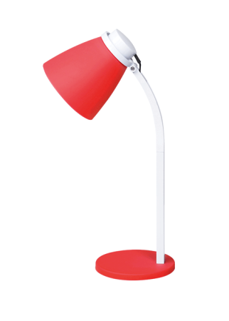 Lampa de birou/veioza - Lampa de birou Ziggs rosie cu LED integrat de 3W