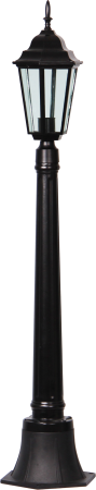 Surse de iluminat - Lampa de gradina neagra Corona 120 cu sticla transparenta dulie E27 si protectie IP44