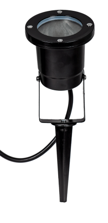 Corpuri iluminat exterior - Lampa decorativa de gradina neagra cu soclu GU10 si protectie IP44