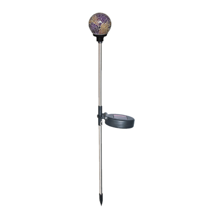 Lampa solara LED decorativa crom pentru gradina 7 x 7 x 59 cm [1]