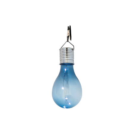 Corpuri solare - Lampa solara LED decorativa albastra din plastic pentru exterior cu protectie IP44