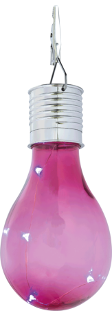 Lampa solara LED decorativa rosie pentru exterior cu protectie IP44 [1]