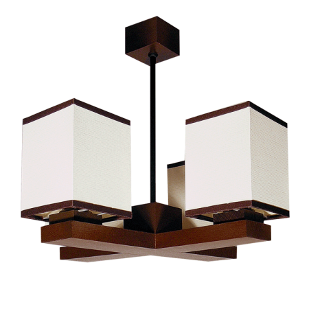 Surse de iluminat - Lustra decorativa Bendis wenge cu 4 dulii E14 pentru interior