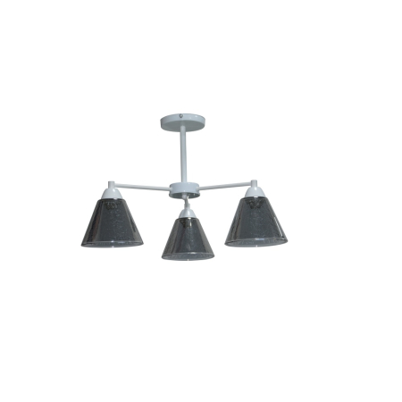 Lustra/pendul dulie - Lustra decorativa alb negru cu 3 dulii E27 pentru iluminat interior