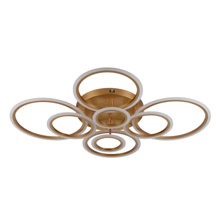 Surse de iluminat - Lustra LED decorativa aurie cu 3CCT si telecomanda pentru iluminat interior