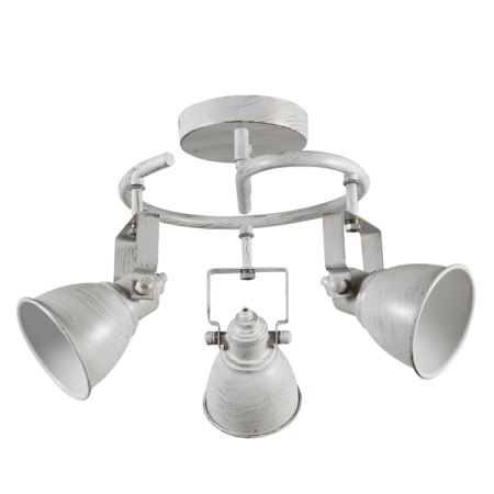 Lustra/pendul dulie - Lustra decorativa alba antichizata cu trei dulii E27 pentru montaj pe tavan