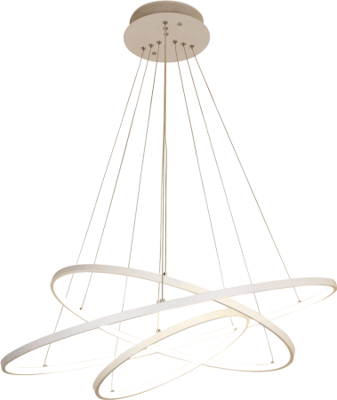 Lustra/pendul LED - Lustra LED decorativa alba din aluminiu 96W cu lumina neutra 4000K