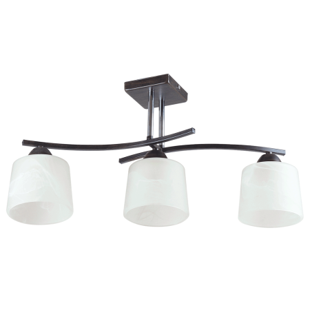 Lustra/pendul dulie - Lustra decorativa Osaka alb wenge cu trei abajururi din sticla alba si dulii E27