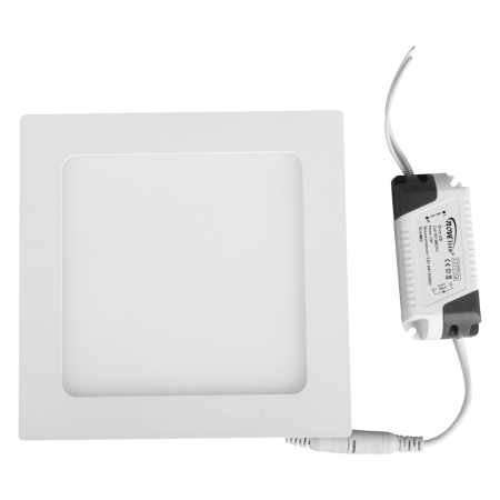 Plafoniera LED - Mini panou LED patrat alb incastrabil 12W lumina rece 6400K IP40