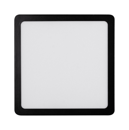 Plafoniere - Mini panou LED patrat negru 20W cu lumina rece 6400K si protectie IP40