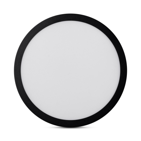 Plafoniera LED - Mini panou LED rotund negru aplicat 24W 6400K IP40 diametru 285 mm