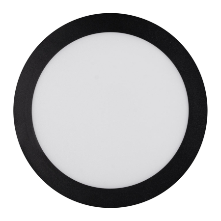 Plafoniera LED - Mini panou LED rotund negru pentru montaj aparent 20W lumina rece 6400K