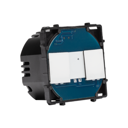 Pulsar Touch - Modul intrerupator dublu cap scara cu comanda touch pentru doua circuite de iluminat