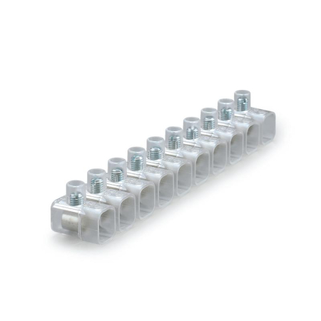 Cleme - Morseta pe sir transparenta 1.5 mm2 cu 10 poli pentru conexiuni electrice
