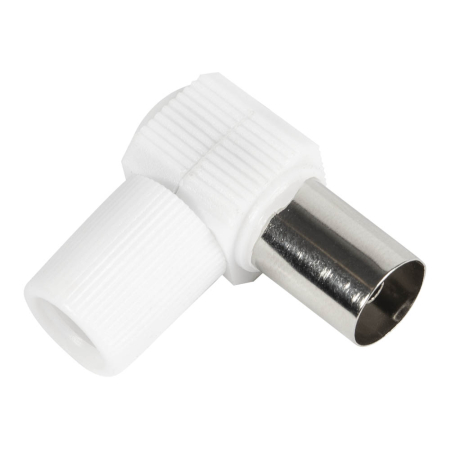 Cabluri - Mufa TV mama 9.5 mm cotita la 90 grade pentru conexiuni TV