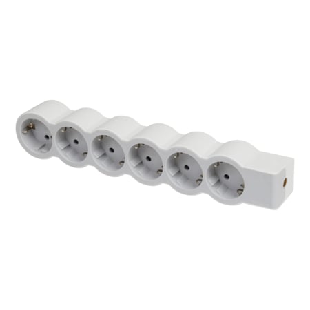 Multipriza alba si gri cu 6 prize cu contact de protectie fara cablu [0]