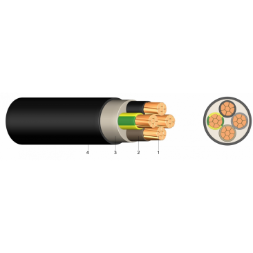 Cabluri energie joasa tensiune - cupru - Cablu N2XH 1x70 mm² Fără Halogen – Siguranță la Incendiu și Fiabilitate Electrică | EnergoDepot