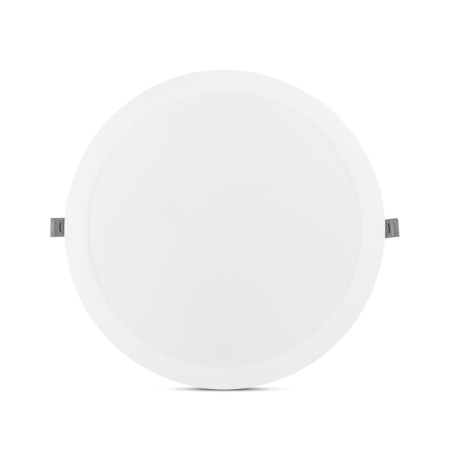 Corpuri iluminat interior - Panou LED rotund alb incastrat 24W 6400K IP44 pentru tavan fals