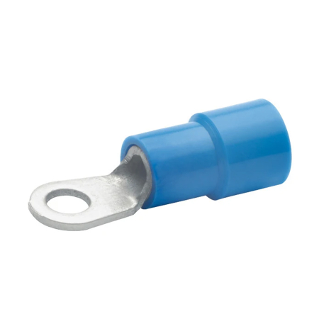 Papuc izolat albastru tip inel pentru cablu 1.5-2.5 mm2 cu prindere M6 [0]