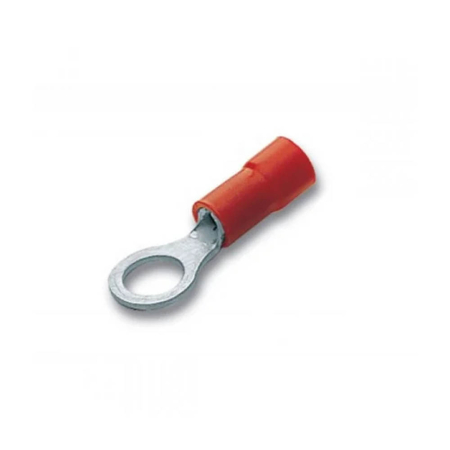 Papuc izolat tip inel rosu pentru cablu 0.5-1 mm2 cu prindere M6 [0]
