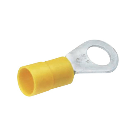Cabluri - Papuc izolat tip inel galben pentru cablu 4-6 mm2 cu prindere M6