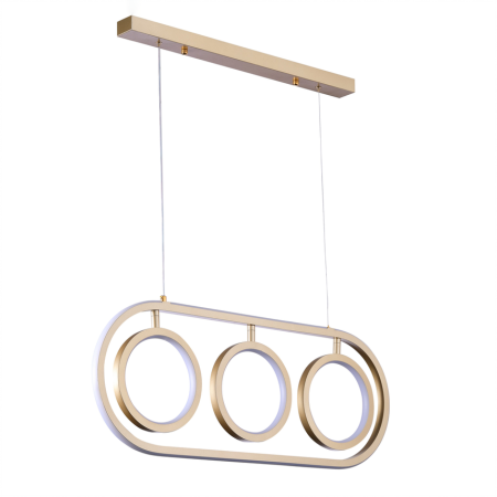 Lustra/pendul LED - Pendul LED decorativ auriu cu lumina CCT pentru interior