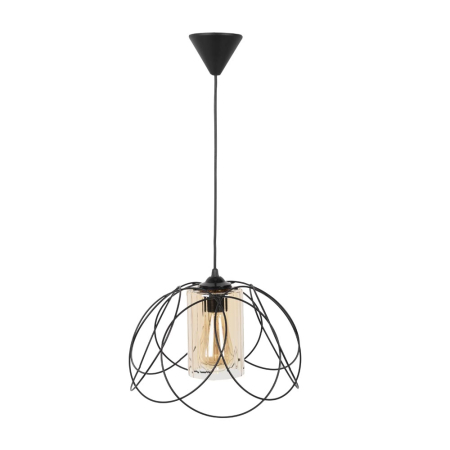 Lustra/pendul dulie - Pendul Leylak negru cu dulie E27 pentru montaj pe tavan