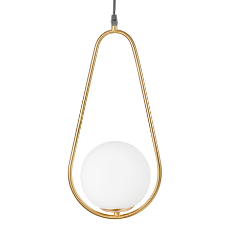Lustra/pendul dulie - Pendul decorativ auriu cu dulie E14 din metal si sticla pentru iluminat interior