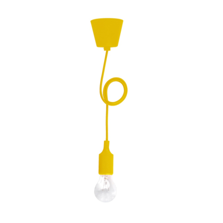 Lustra/pendul dulie - Pendul decorativ galben pentru interior cu dulie E27