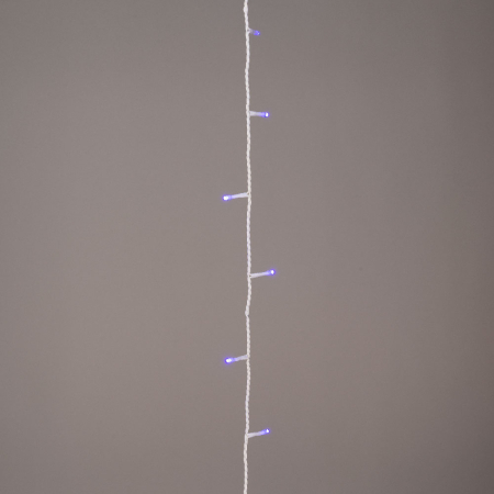 Surse de iluminat - Perdea luminoasa extensibila cu 15 LED uri albastre pentru decor festiv