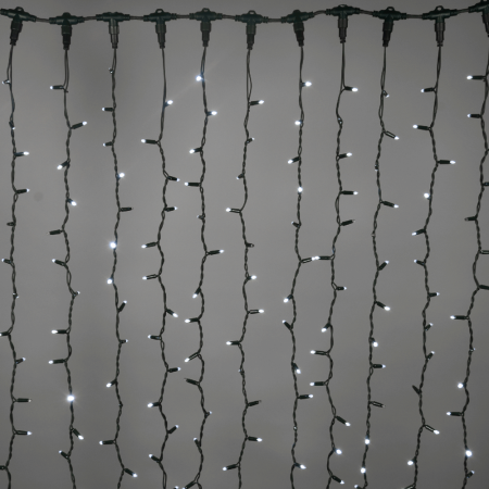 Surse de iluminat - Perdea luminoasa cu 494 LED uri alb rece 6400 K dimensiune 3 x 1 5 m