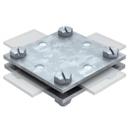 Protectie - Piesa de legatura cruce plat plat 40 pentru instalatii de impamantare