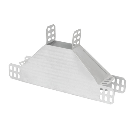 Trasee electrice - Piesa verticala T pentru jgheab metalic perforat 400x60 mm